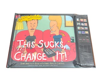 Beavis and Butt-Head factory sealed "Giant Inactivity Book With Handy Remote Control." Created by Mike Judge. Written by Larry Doyle.