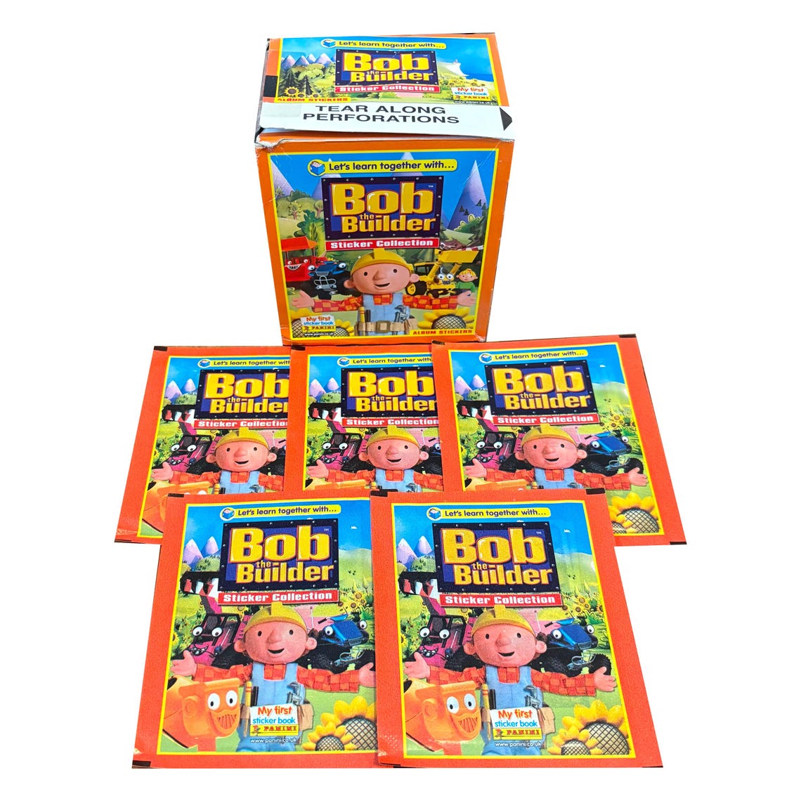 5 Packs Of Bob The Builder Vintage Collectable Album Stickers 5 5-packs-of-bob-the-builder-vintage-collectable-album-stickers-5