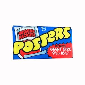 Wacky Packages Posters. 1 vintage wax pack containing 1 giant size poster (9.5&quot; x 18.5&quot;). Topps 1974. Excellent condition. Very rare!