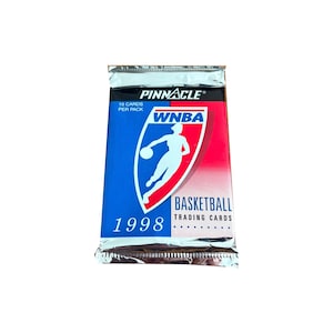 1 confezione di carte collezionabili Pinnacle vintage WNBA Basketball del 1998. 10 carte per confezione. Tutte le tue stelle preferite del basket femminile degli anni '90!
