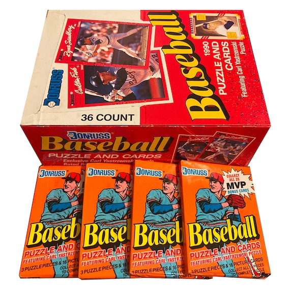 4 Packs of 1990 Donruss Vintage Baseball Cards. Featuring 63-piece