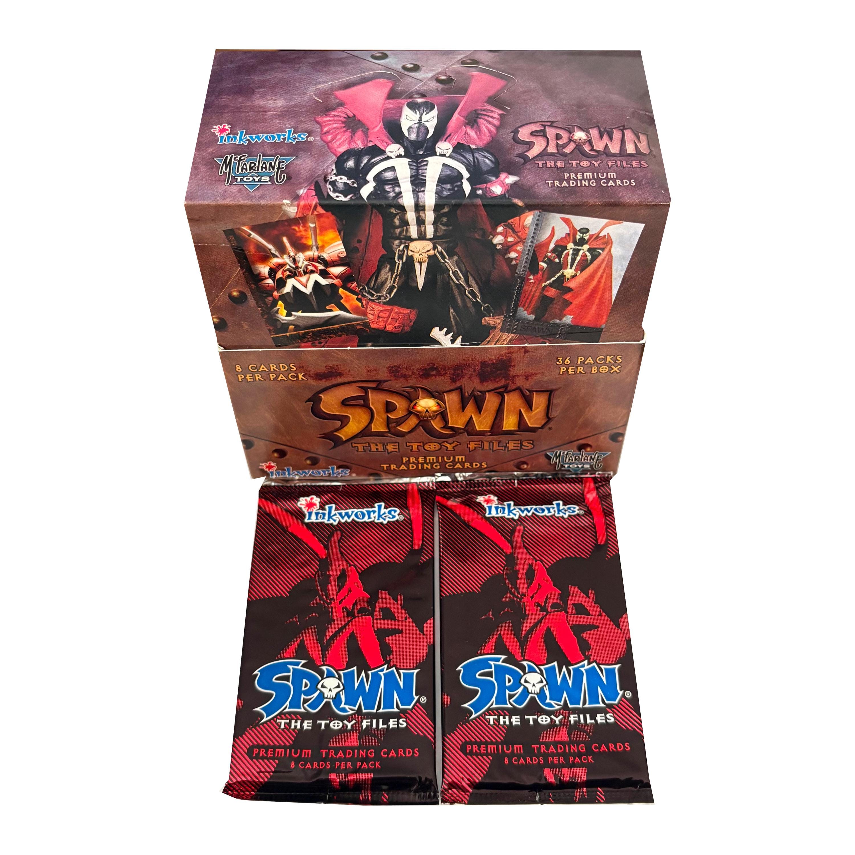 SPAWN CARDS BOX シュリンク未開封 エポック社 1998 オマケ付 2 Packs of Spawn the Toy Files Vintage Trading Cards. 8 Cards per