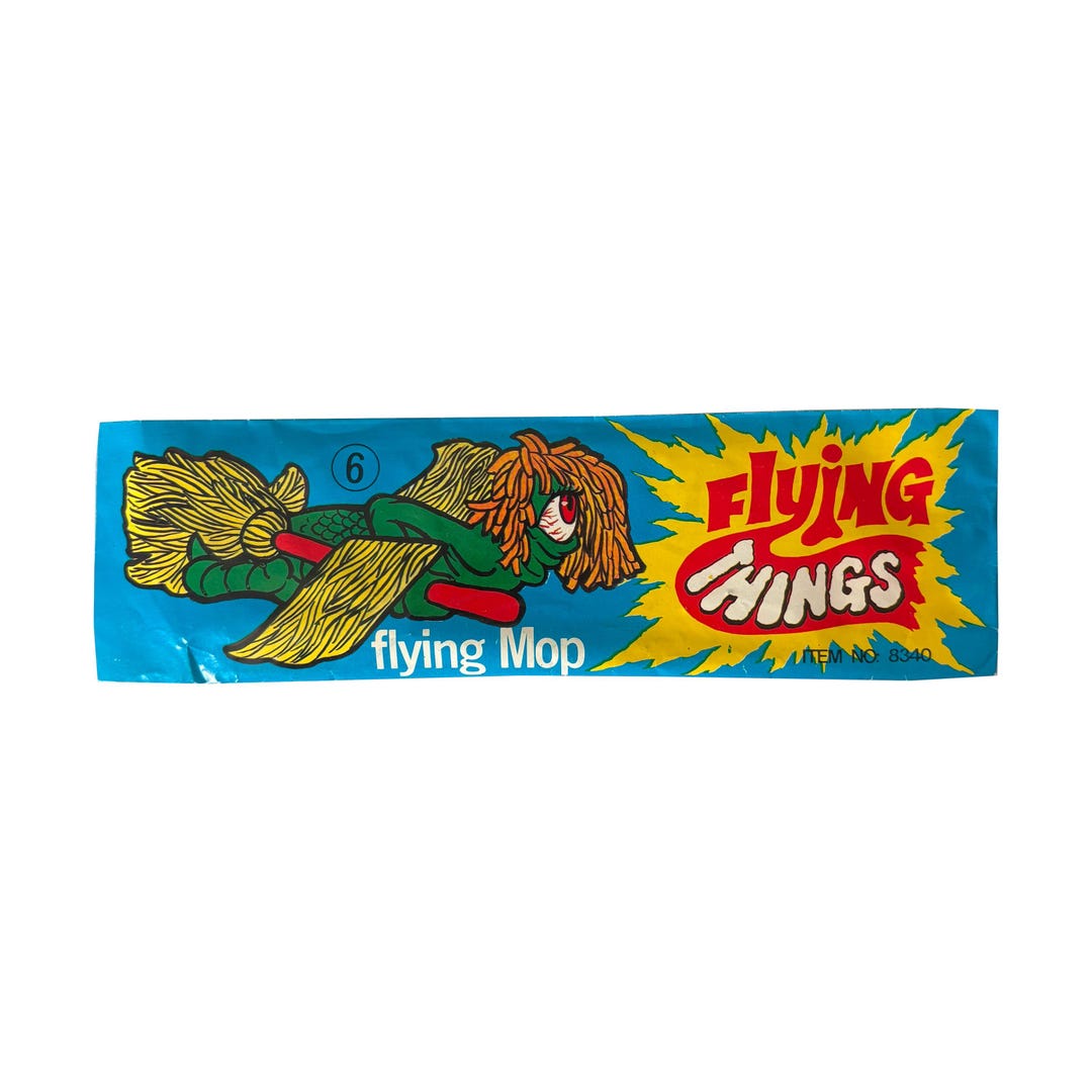 Vintage 1970s Era Flying Things #6 Flying Mop Foam Airplane in