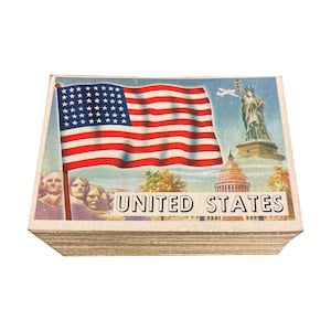 Flags Of the World, lote de 75 cartões colecionáveis vintage em condições gerais muito boas. 60 cartões exclusivos + duplicatas. NÃO é um conjunto completo. Topps 1956.