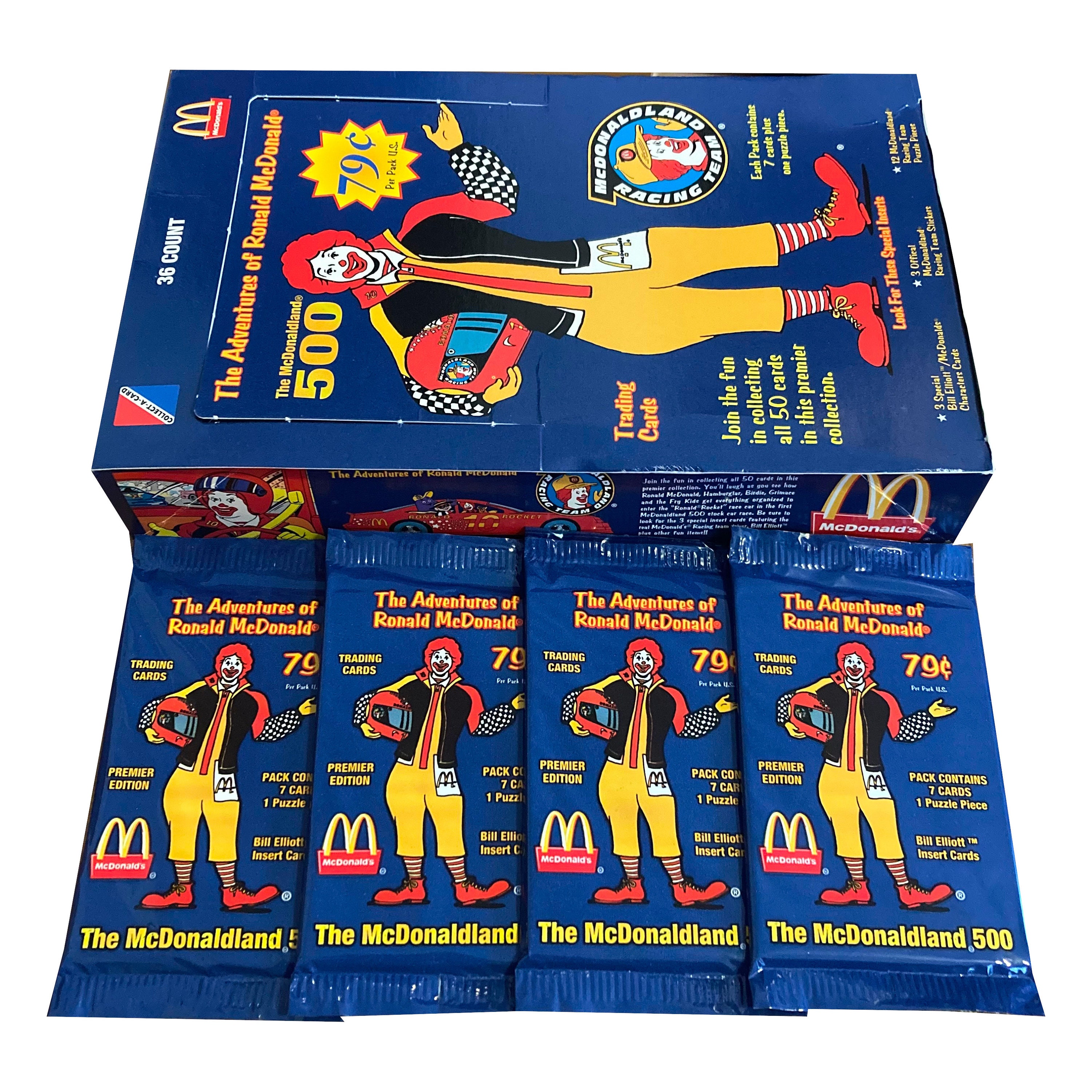 4 Packs of the Adventures of Ronald Mcdonald Vintage Trading Cards