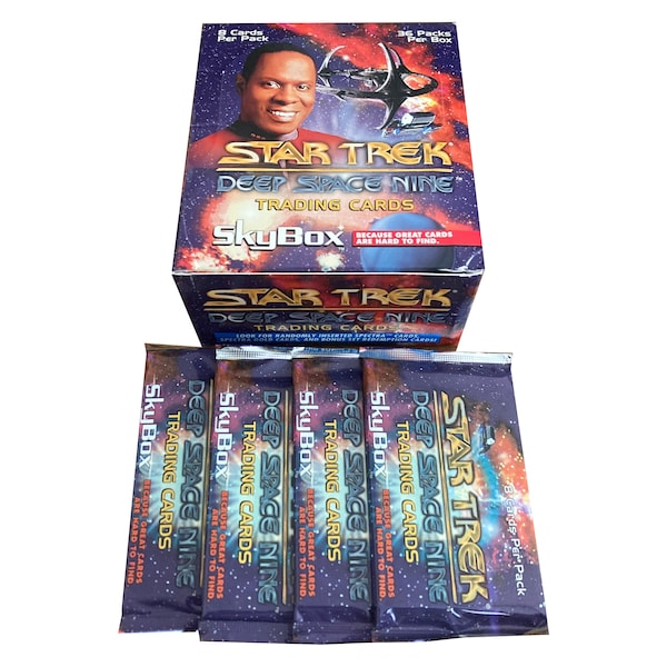 4 packs of Star Trek Deep Space Nine vintage trading cards. 8 cards per pack. Collect them all! Skybox 1993. DS9