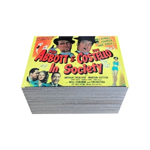 Abbott & Costello complete set of 72 vintage trading cards in excellent condition. DuoCards 1996.