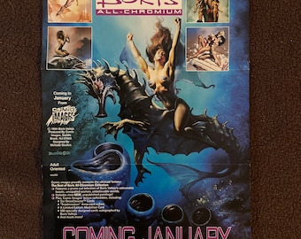 Promo poster for The Best of Boris all-Chromium trading cards by Comic Images. 1994. Excellent condition straight from the box!