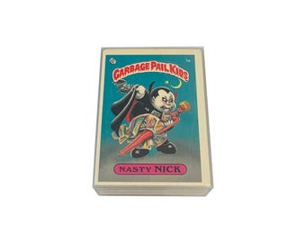 Garbage Pail Kids Original Series 1 complete 82 card MATTE set in VG condition. Topps 1985. GPK OS1 Adam Bomb