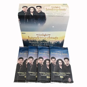 4 packs of Twilight Breaking Dawn part 2 premium trading cards. 6 cards per pack. Robert Pattinson Kristen Stewart vampires! Relased by Neca