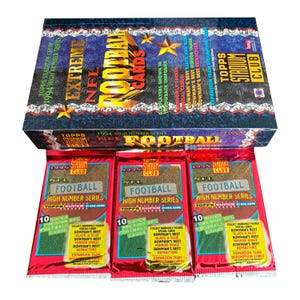 Lot de 3 cartes de football vintage Topps Stadium Club Series 2 Extreme NFL 1994. 10 cartes super premium par paquet Topps 1994 Collectionnez-les toutes !