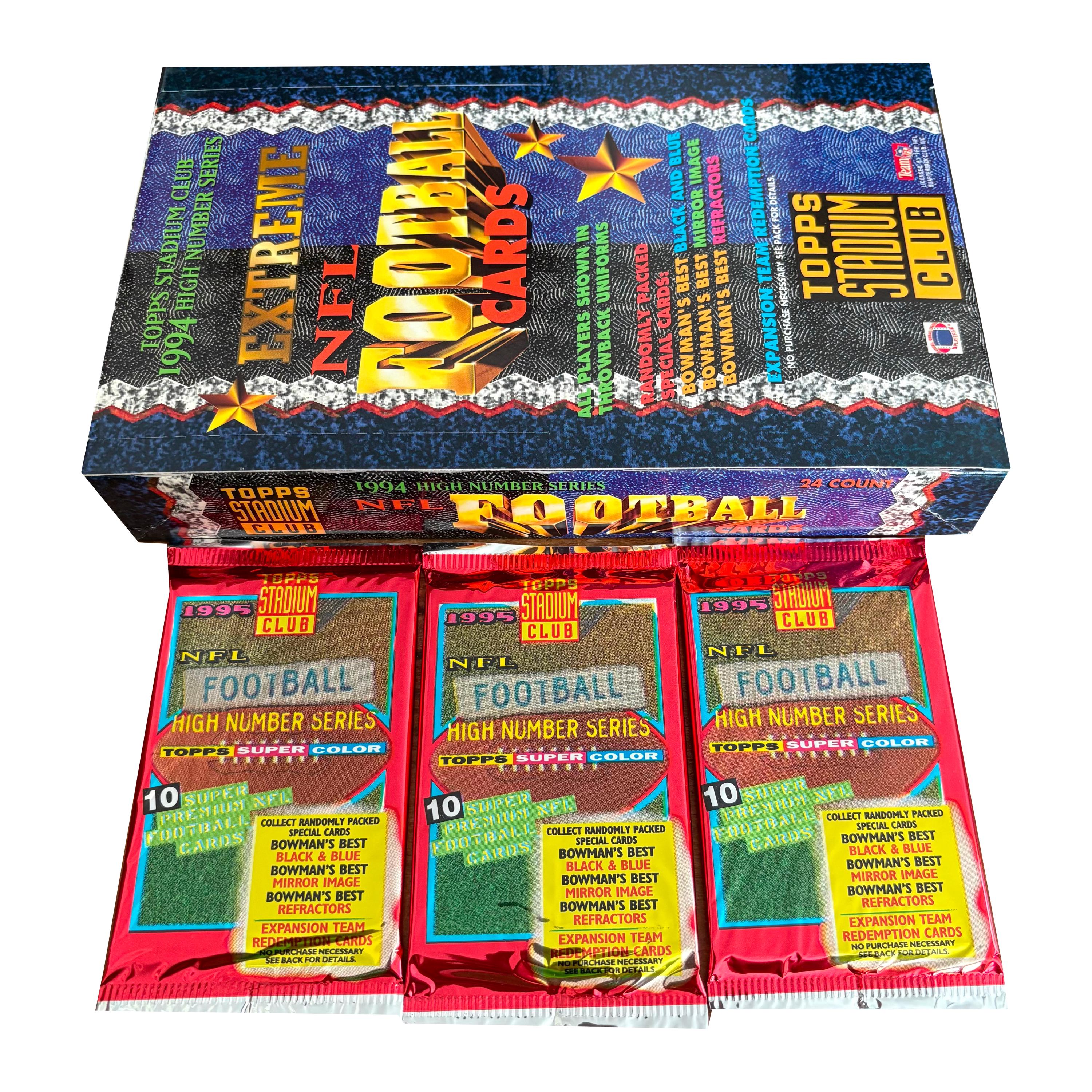 1994 トリプルクラウン ナリタブライアン カードセット 3 Packs of 1994 Topps Stadium Club Series 2 Extreme NFL Vintage