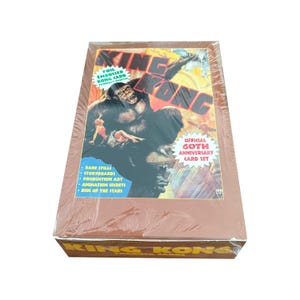 Boîte scellée en usine de cartes à collectionner vintage King Kong. 36 paquets de 12 cartes. Jeu de cartes officiel du 60e anniversaire. Eclipse Enterprises 1993.