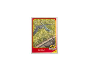 1 Pack of Vintage Jurassic Park Trading Cards. 8 Movie Cards + 1