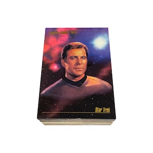 Jeu complet de 90 cartes à collectionner vintage Star Trek Master Series 1 en excellent état. Skybox 1993. Capitaine Kirk Spock Enterprise