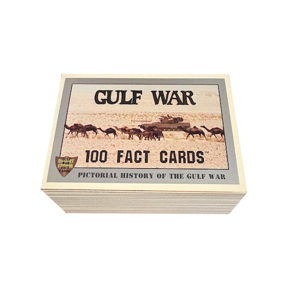 Gulf War Fact Cards Complete Set of 100 Vintage Trading Cards in