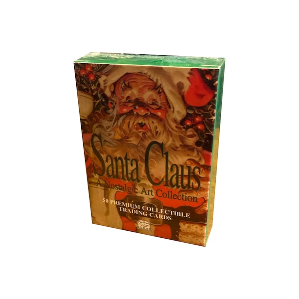 Santa Claus A Nostalgic Art Collection factory sealed set of 50 vintage trading cards. 21st Century Archives 1994. Leyendecker Rockwell more