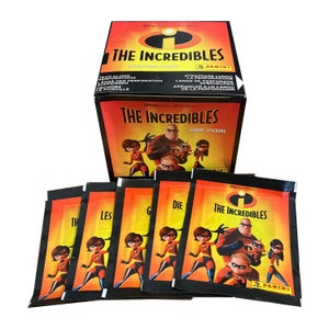 5 packs of The Incredibles vintage collectable album stickers. Mr. Incredible! Elastigirl! Collect them all! Disney Pixar Panini.