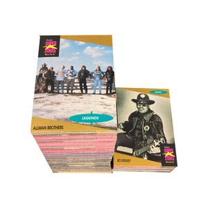MusiCards Super Stars complete set of 260 vintage trading cards + 80 card update for 340 total cards in excellent condition. Pro Set 1991.