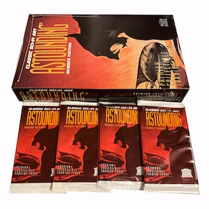 4 paquetes de cartas coleccionables vintage de Astounding Science Fiction. 8 cartas por pack. Arte clásico de la revista Sci-Fi. 21st Century Archives 1994.