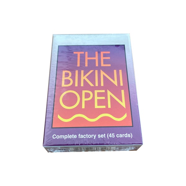 The Bikini Open complete factory sealed set of 45 vintage trading cards. T & M Enterprises 1992.