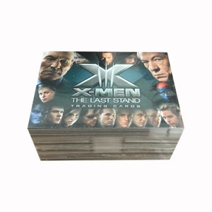 X-Men The Last Stand komplettes Set von 72 vintage Sammelkarten in ausgezeichnetem Zustand. Oberdeck. Marvel-Karten. Wolverine Professor X