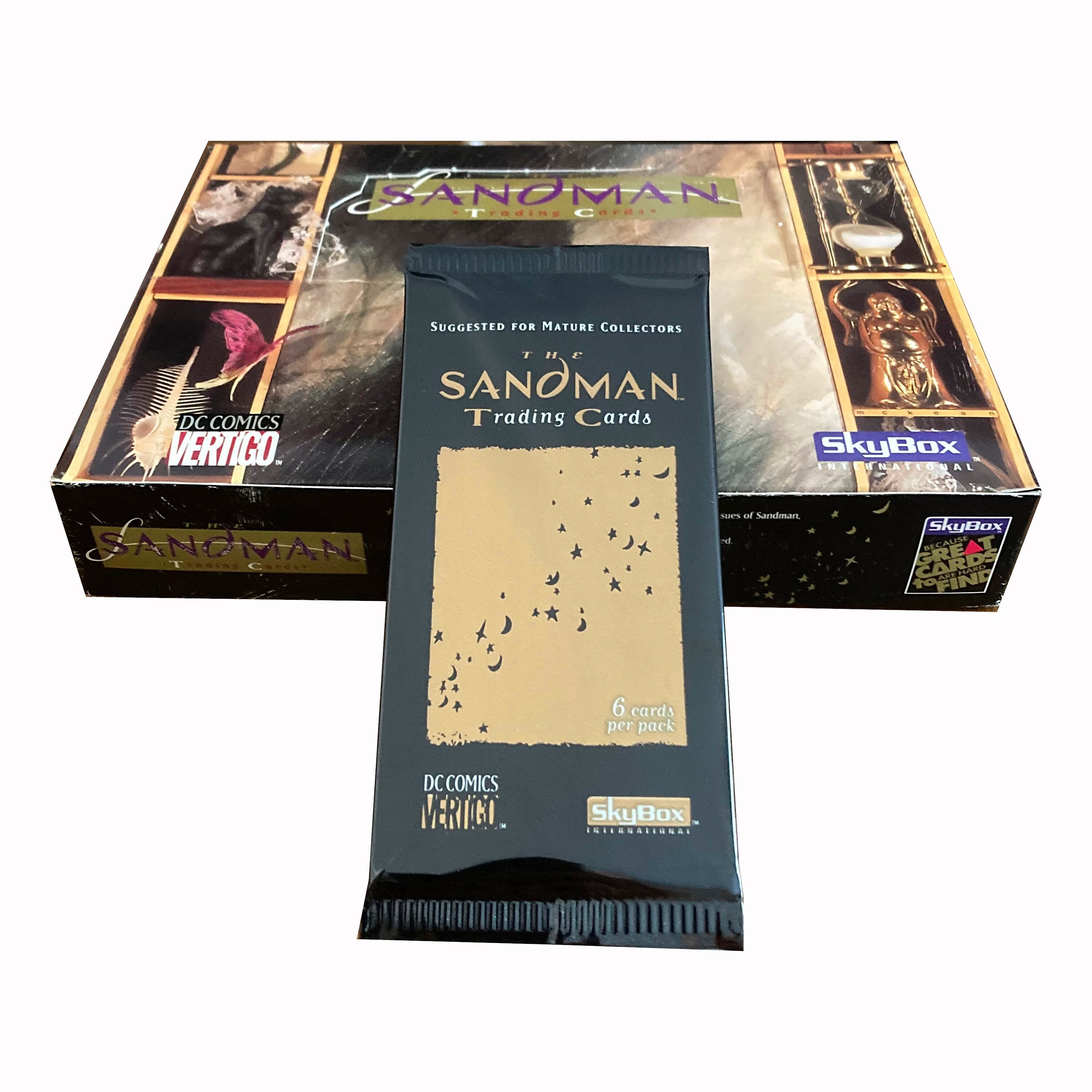1 Pack of Sandman Tall Format Trading Cards. 6 Cards per