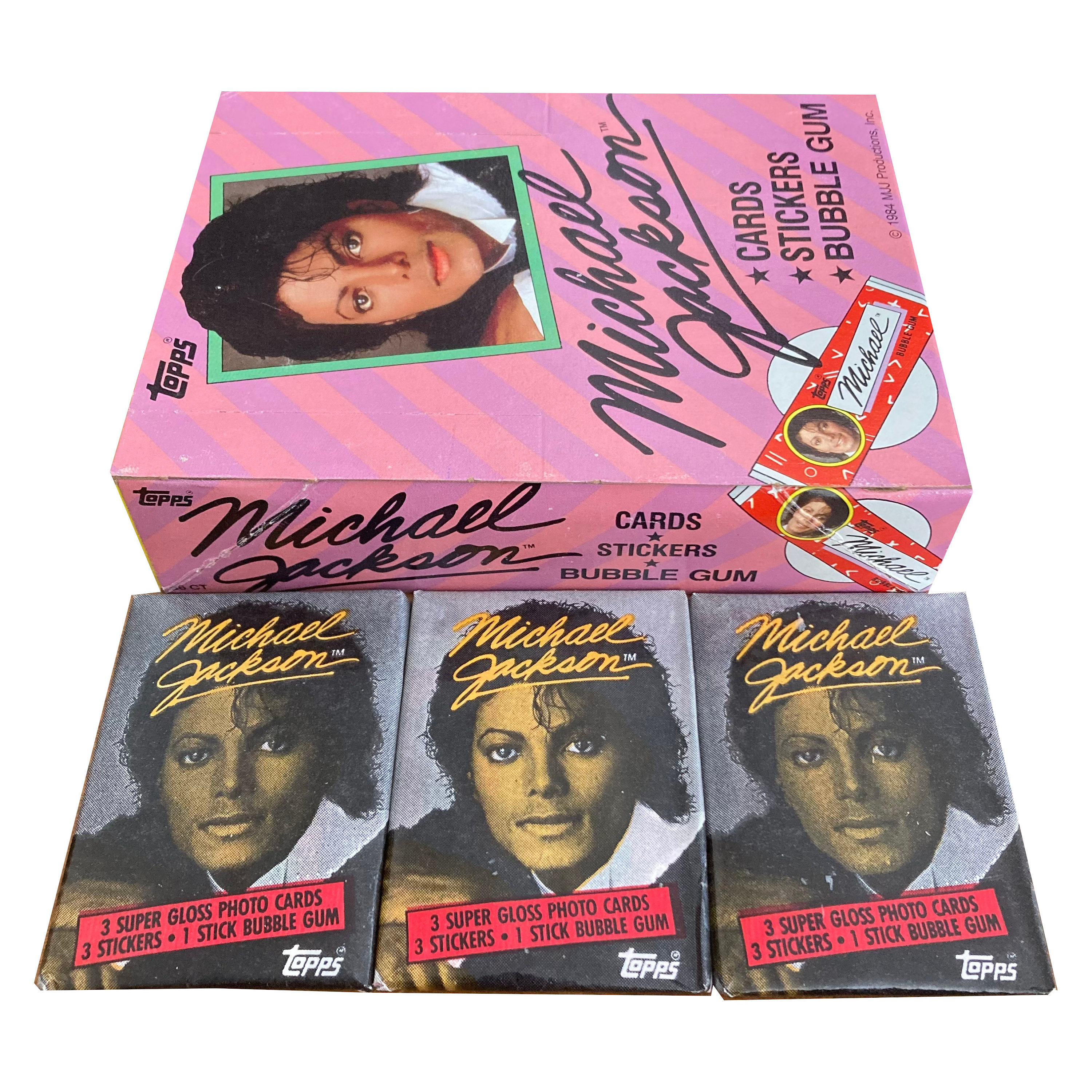3 Packs of Michael Jackson Vintage Trading Cards! 3 Sealed