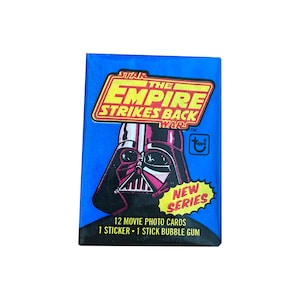Star Wars The Empire Strikes Back Series 2 Vintage Wachspackung. 12 Karten und 1 Sticker in einer Packung. Exzellenter Zustand! Schön! 1980er Jahre.