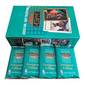 4 Packungen mit 1990-1991 Skybox Series II Vintage Basketball Karten. Antrittsausgabe. 15 Karten pro Packung. Sammle sie alle! Vogel? Jordanien?