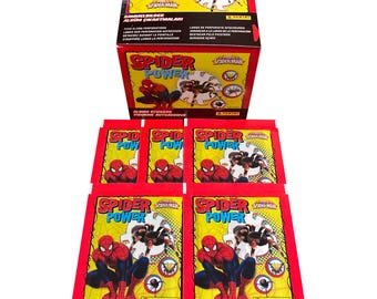 5 packs of Ultimate Spider-Man Spider Power vintage album stickers. Collect them all! Manufactured by Panini. Features pictures of SPIDERS.