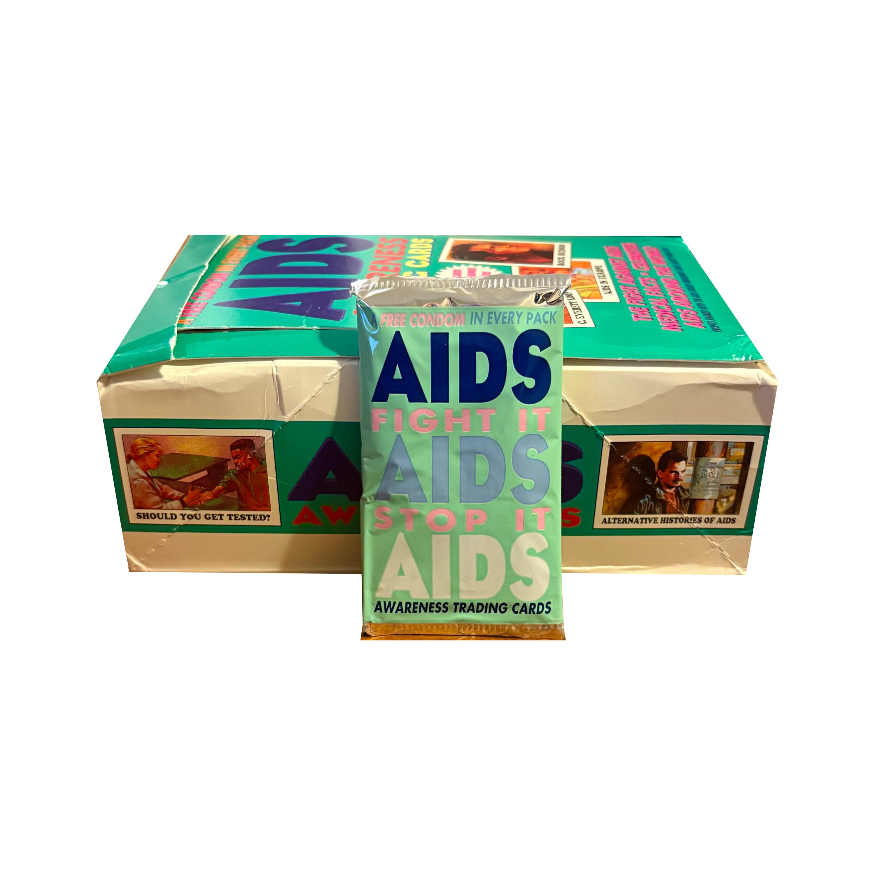 1 Pack of AIDS Awareness Vintage Trading Cards. 12 Cards per Pack