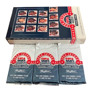 3 Packungen mit 1994 USA Herren Basketball National Team Vintage Sammelkarten. 10 Karten pro Packung. Sammle sie alle! Skybox 1994. Shaquille O'Neal
