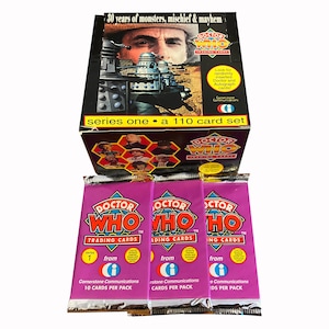3 packs of Doctor Who series 1 vintage trading cards. 10 cards per pack. 110 card set. Cornerstone Communications 1994.