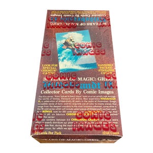 In de fabriek verzegelde doos met 30 Years of Magic Greg Hildebrandt Collector Cards Series II. 10 kaarten per pak. 48 verpakkingen per doos. Stripafbeeldingen 1993.