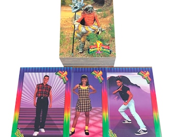 Mighty Morphin Power Rangers The New Season set of 72 vintage trading cards + 3 bonus cards in excellent condition. Collect-a-Card 1994.