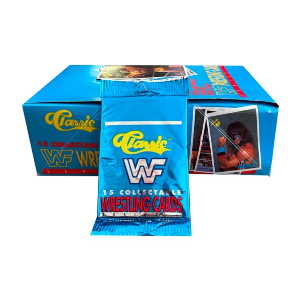 1 paquet de cartes de catch vintage Classic WWF série 1. 15 cartes par paquet. Jeux classiques 1989. Hulk Hogan ! Randy Macho Man sauvage ! Rares !