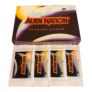 4 pakjes vintage ruilkaarten van Alien Nation (The Series). Uitgegeven door FTCC in 1990. Verzamel alle 60!