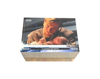 Star Wars Jedi Legacy complete base set of 90 vintage trading cards in excellent condition. Produced by Topps. Anakin Skywalker