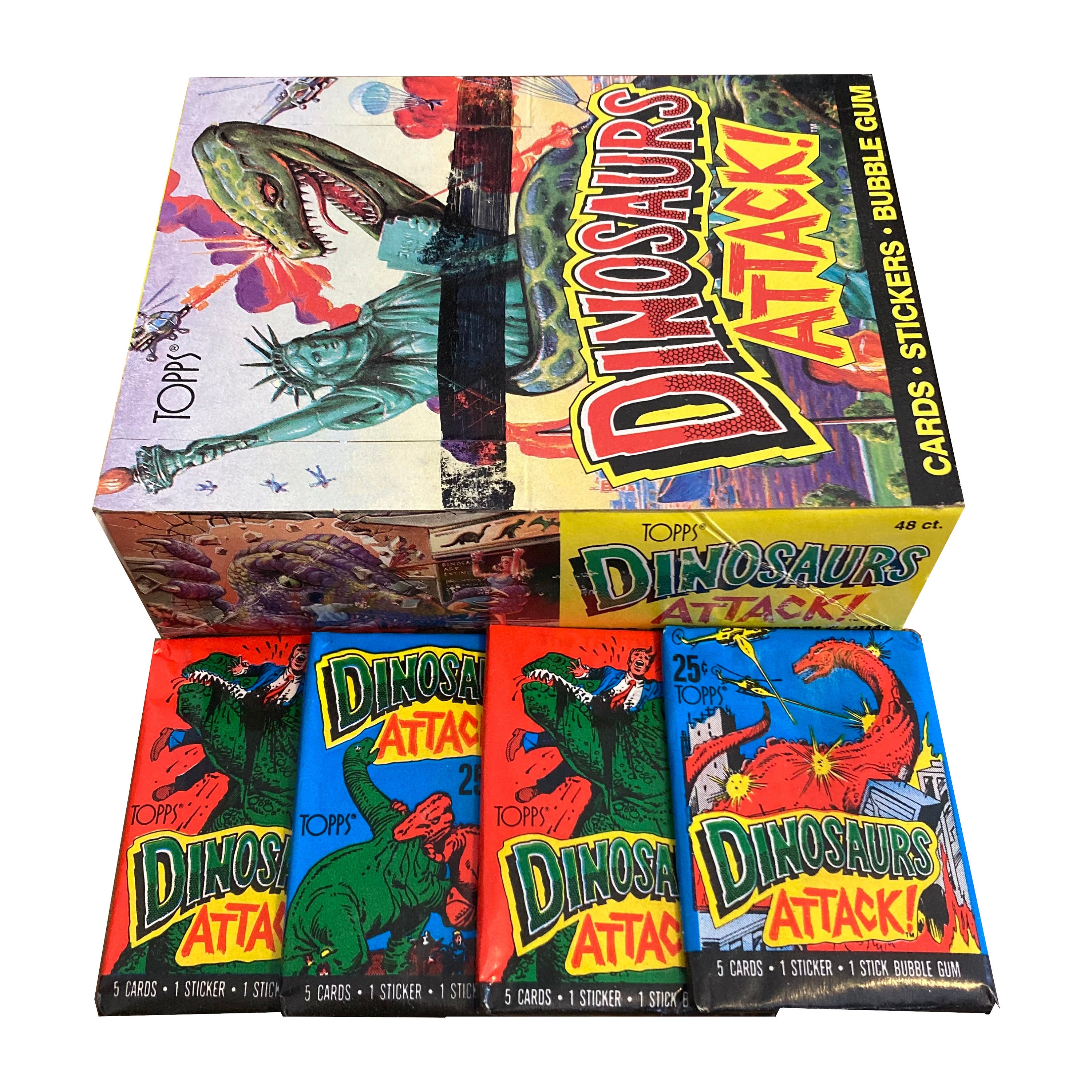 Dinosaurs Blue and Green Wrapping Paper 