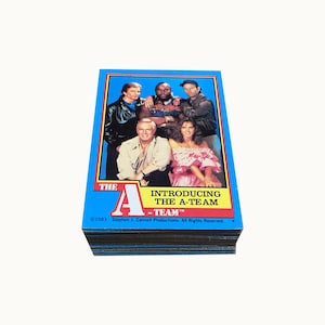De A-Team complete set van 66 vintage ruilkaarten + 12 stickers in uitstekende staat. Topps 1983. BA, Murdoch, Face, Hannibal Smith!