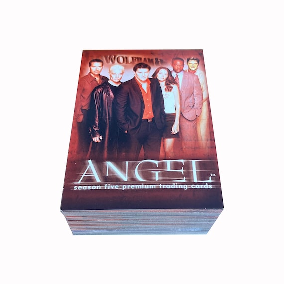 Angel Season 5 complete set of 90 premium trading cards in excellent condition. Inkworks early 2000s. David Boreanaz!