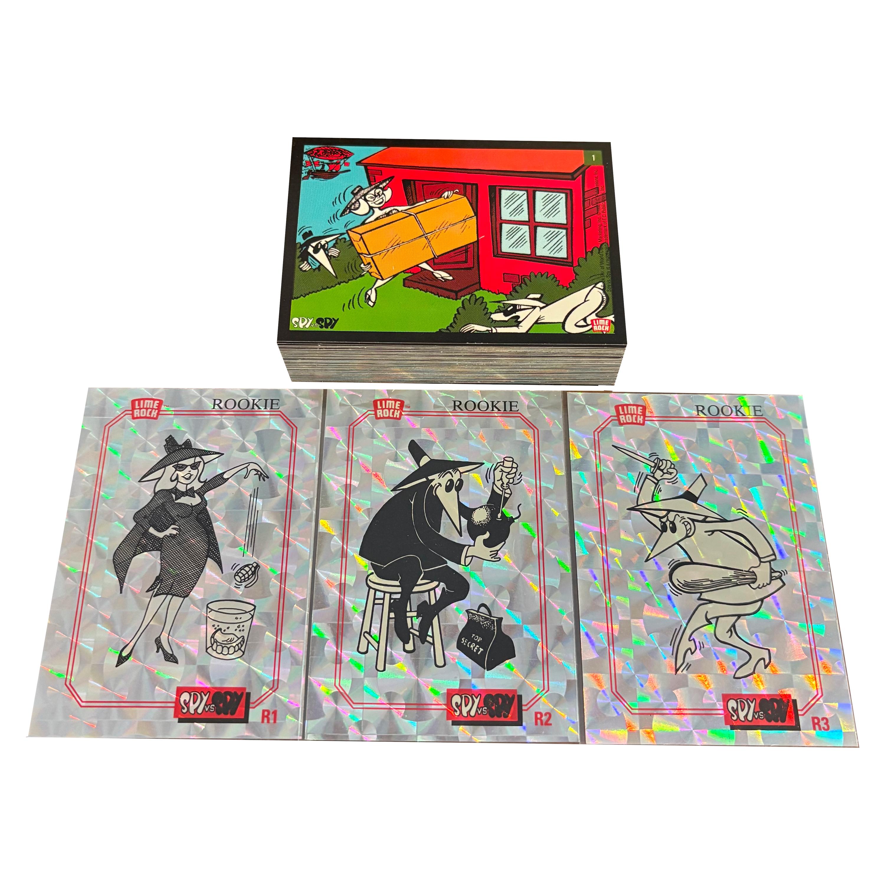 Spy Vs Spy Complete Set of 55 Vintage Trading Cards + 3 Rare