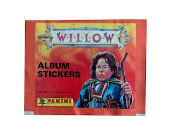 1 pack of Willow vintage album stickers. 6 stickers per pack. Collect them all! Panini 1988. Val Kilmer Warwick Davis
