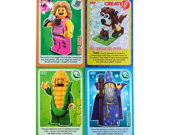lego cards rare 10 Packs of Lego Create the World Incredible Inventions Vintage Mini  Trading Cards. 4 Cards per Pack. Collect Them All!