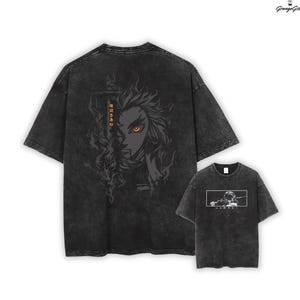 D.S Anime Oversize Washed T-Shirt, Anime Japanese Shirt, Vintage Anime Shirt,Manga Shirt, Retro and Vintage Style, Gift for him,Gift for her