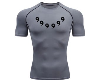 Six Paths Anime Compression Shirt | Men's Gym Shirt | Athletic Fitness Tee | Workout Top | Anime Gym Wear