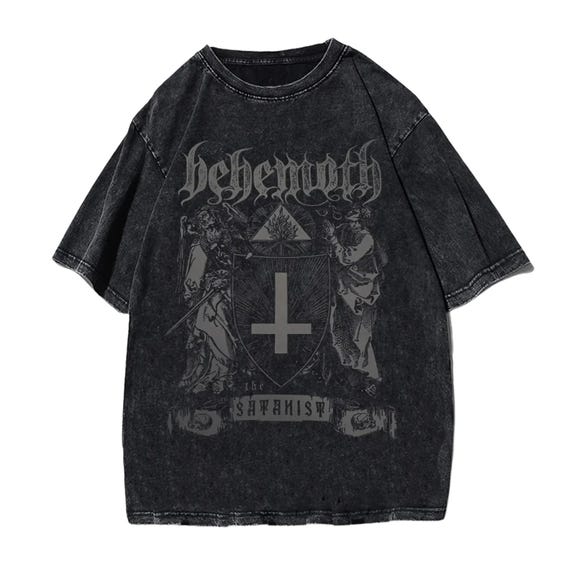 E Girl Gothic Mall Goth Loose Tee Y2K Cyber Grunge Cross