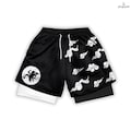 Men's Anime Gym Shorts 2 in 1 | Workout Training Shorts | Otaku Fitness Wear | Anime Gift for Him or Her product logo