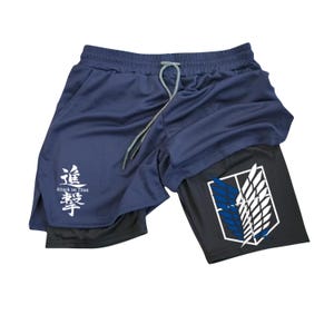 Anime Laufshorts Fitnessstudio, Anime Shorts, Fitnessstudio Workout Activewear Kleidung, Anime Manga Gym Training Shorts